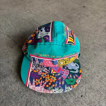 90s 호주산 모자 캡 동물 물고기 올 패턴 피스 평화 구제 의류