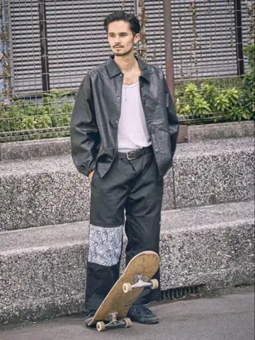 디키즈 블랙 와이드 팬츠
