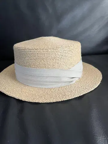 미사용 새상품 POP CORN CAP 밀짚모자 베이지