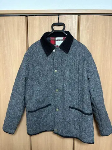 그레이 계열 트위드풍 퀼팅 자켓