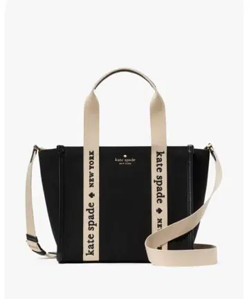 kate spade 키프 캔버스 스몰 토트 블랙/베이지