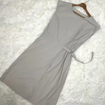 DoCLASSE 프렌치 원피스 허리 리본 A 라인 롱 기장