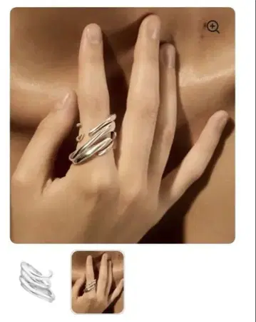 Georg Jensen Arc 반지 실버 박스 포함