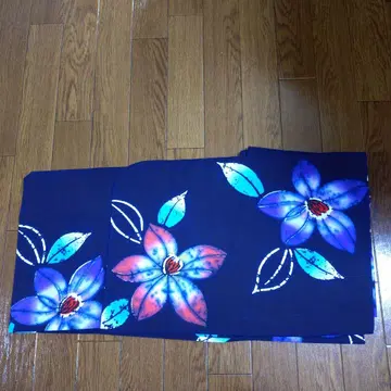손바느질 꽃무늬 유카타 단품