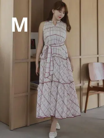 herlipto Anduze Belted Check Dress M 사이즈