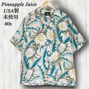 Pineapple Juice 알로하 셔츠 80년대 하와이 USA제 미사용