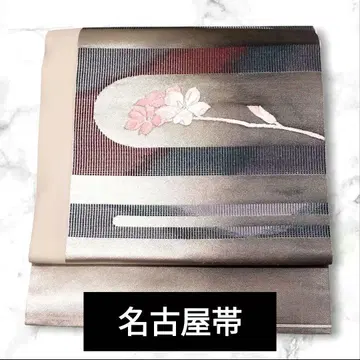 나고야 오비 순수 실크 꽃 직조 가라오리