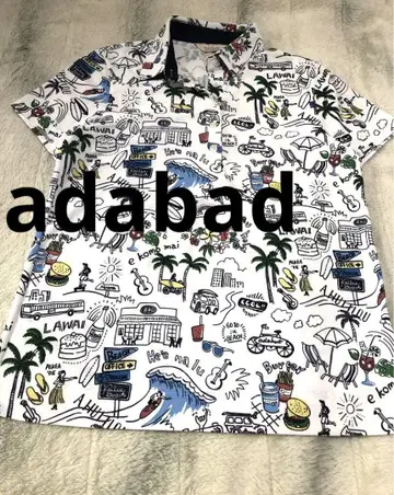 adabat 아다바트 알로하 올 패턴 폴로 셔츠 사이즈 40
