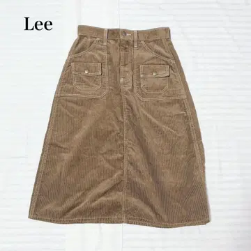 Lee 코듀로이 스커트 타이트 사다리꼴 빈티지 캐주얼 세탁 가능 무지