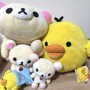 코리락쿠마 키이로이토리 리락쿠마 봉제 인형 마스코트 묶음 판매