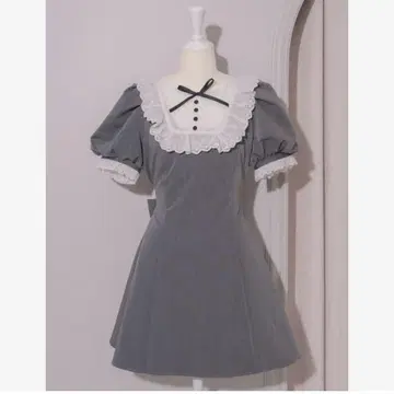 pium 코튼 레이스 도리 카페 원피스