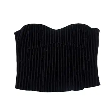 I am gia 블랙 스트라이프 코르셋 뷔스티에 S