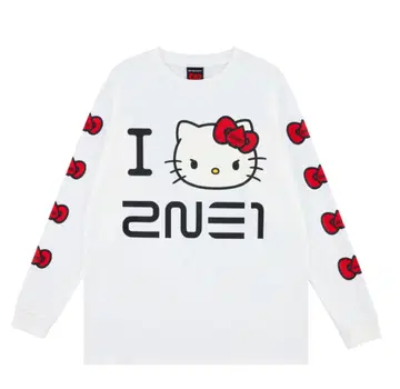 헬로키티 2NE1 콜라보 티셔츠 M 사이즈 새상품