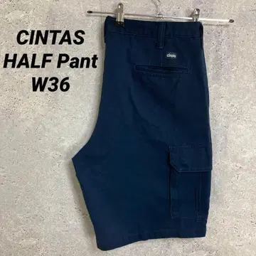 CINTAS 신타스 카고 네이비 치노 팬츠 하프 팬츠 W36