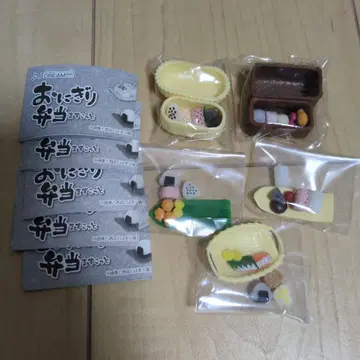 오니기리 도시락 마스코토 가챠가챠 전 5종류 컴프 세트 미니어처