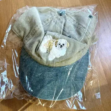모코조우 새상품 캡 카키 양가오 시추 자수