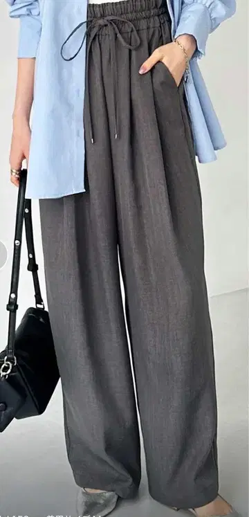 GeeRA 그레이 와이드 팬츠