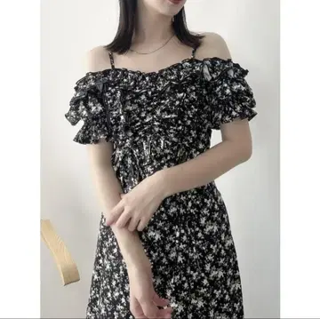 dazzlin 2WAY 개더 프릴 도킹 원피스 최저가 새상품