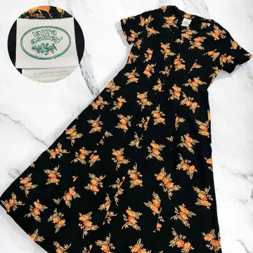 Laura Ashley L 로라 애슐리 꽃무늬 롱 원피스 반팔 새상품급