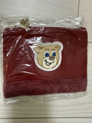 미개봉 새상품 라브라리 바이 페이러 올드 테디 와펜 파우치 와인 빨간색