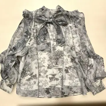 스나이델 오간자 시스루 블라우스 토와르 주이