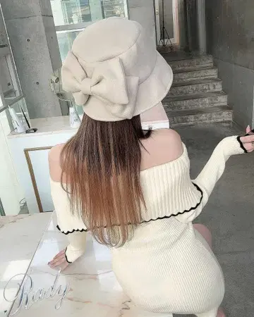rady 리본 버킷 햇 베이지