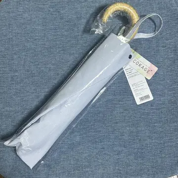 COKAGE+ 나무 손잡이 55cm 2WAY 접이식 파우더 블루