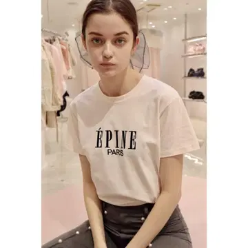 epine 에피누 로고 자수 티셔츠 핑크