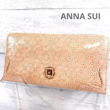 ANNA SUI 안나수이 라운드 지퍼 장지갑 루미 핑크