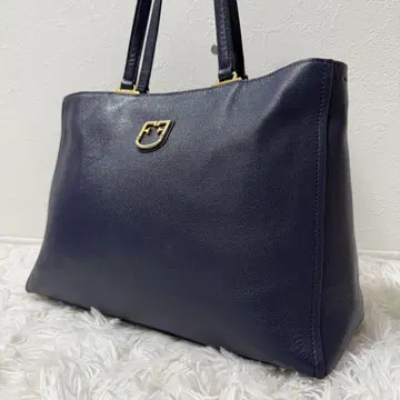 FURLA 훌라 벨베데레 토트백 네이비 가죽