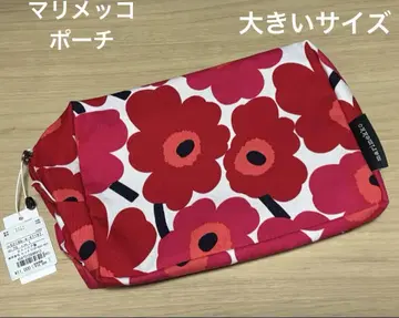 마리메꼬 marimekko 우니코 패턴 지퍼 파우치 레드 새상품