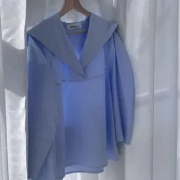 nuebyas 세일러 카라 스카이 블라우스 블루 파랑 세일러 카라