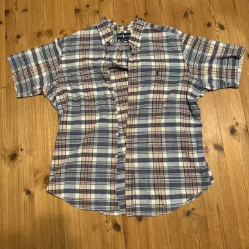 Ralph Lauren 체크 무늬 반팔 셔츠 XL