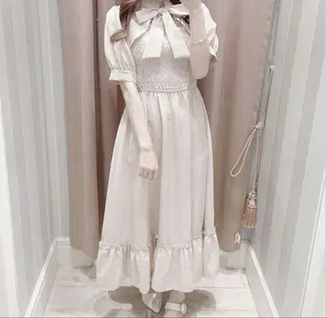 evelyn 깅엄 초커 OP 롱 원피스