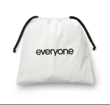 everyone nylon kinchaku pouch 복조리 화이트
