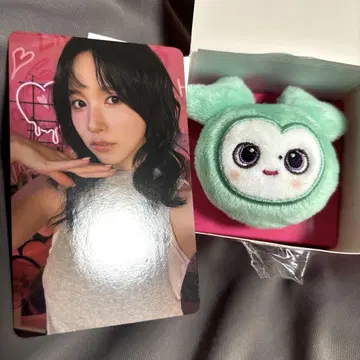 TWICE 미나 봉제 인형 반지 혜택 트레이딩 카드 세트