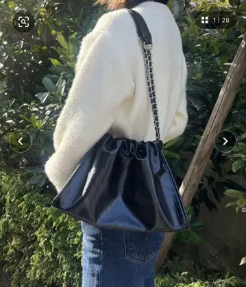 오리엔탈 트래픽 소프트 가죽 스퀘어 핸드백 블랙