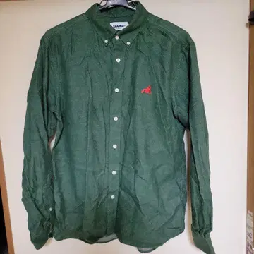 XLARGE 그린 버튼 다운 셔츠 M