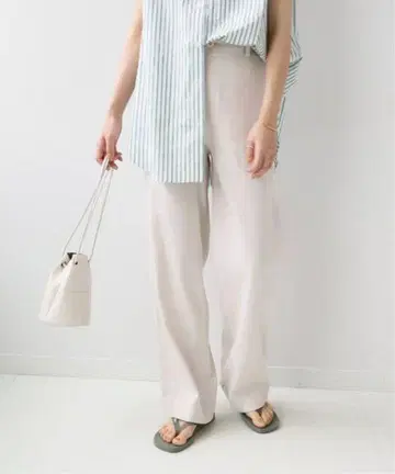 JOURNAL STANDARD relume 린넨 코튼 헤린본 팬츠