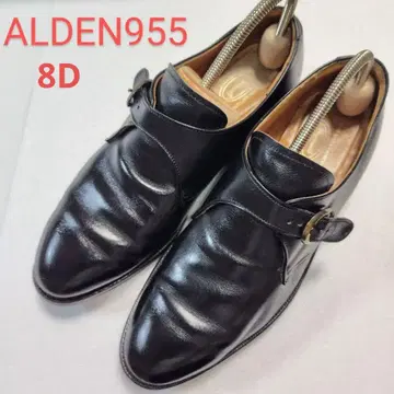 ALDEN 알든 955 몽크 스트랩 8D 블랙