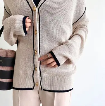 LOUNIE 와시 가디건 베이지