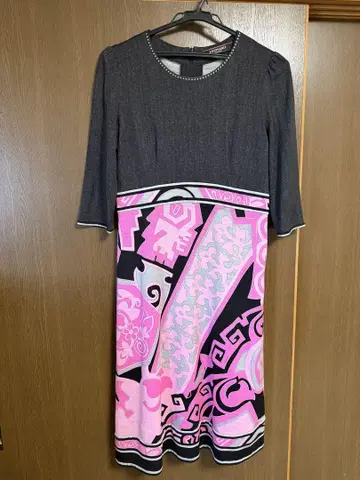 LEONARD FASHION 7부 소매 원피스 40