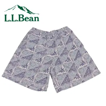 80s L.L.Bean 엘엘빈 보타니컬 무늬 하프 팬츠 올 패턴