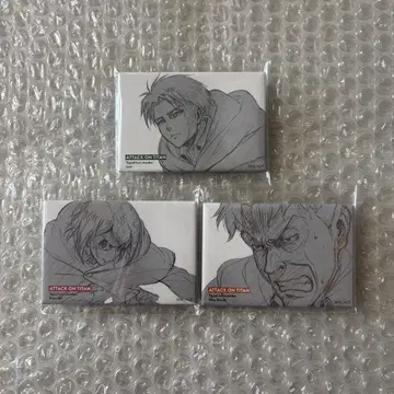 진격의 거인 WIT STUDIO 스퀘어 캔뱃지 리바이 페트라 올루오