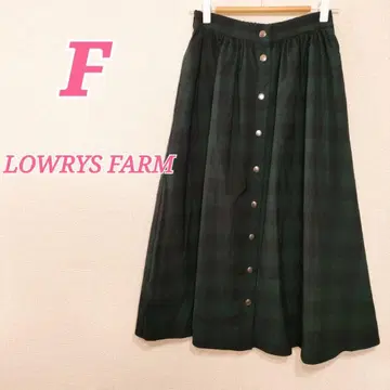 LOWRYS FARM 체크 무늬 롱 스커트 F  깔끔한 코디 캐주얼