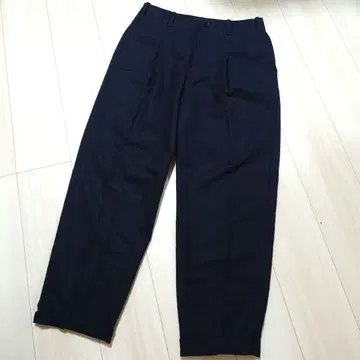 야마우치 코튼 원턱 세미 와이드 팬츠 슬랙스 블랙