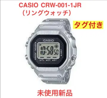 CASIO 반지 시계 CRW-001-1JR 손가락 시계 실버 택 포함