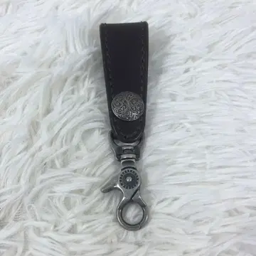 FUNNY 재미있는 키링 가죽 스냅 버튼