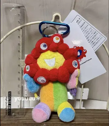 만박 미야쿠미야쿠 카라비너 마스코트 레인보우 봉제 인형 새상품 앉은 자세