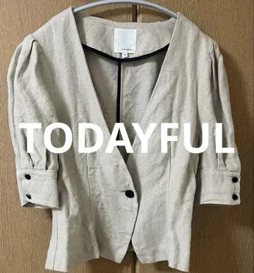 TODAYFUL 린넨 노카라 자켓 36